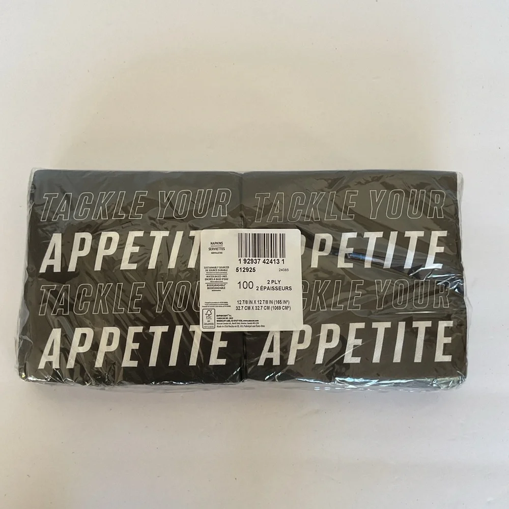 Football Super Bowl Party Napkins Pack of 100 NWT